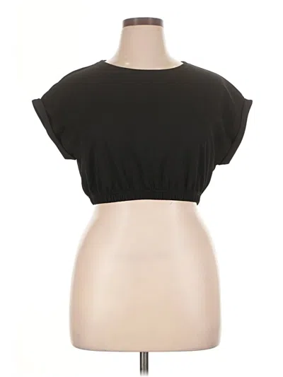 Pre-owned Shein Short Sleeve T-shirt In Black