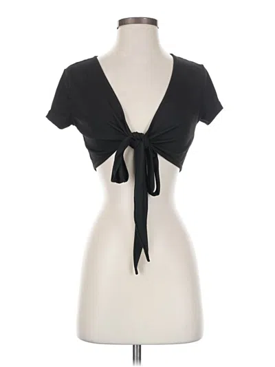 Pre-owned Shein Short Sleeve T-shirt In Black
