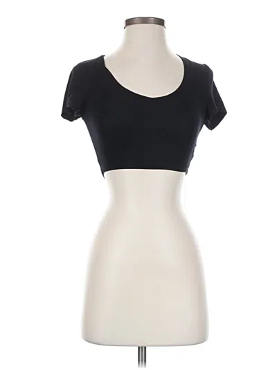 Pre-owned Shein Short Sleeve T-shirt In Black