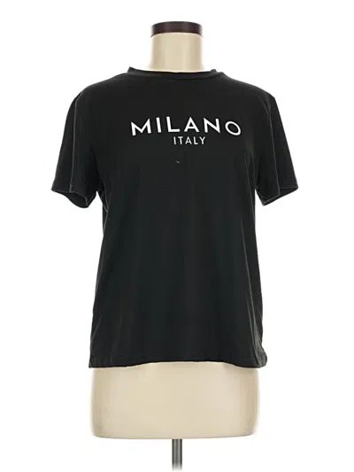 Pre-owned Shein Short Sleeve T-shirt In Black
