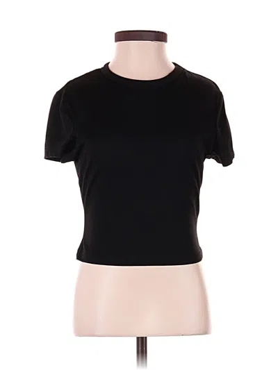 Pre-owned Shein Short Sleeve T-shirt In Black