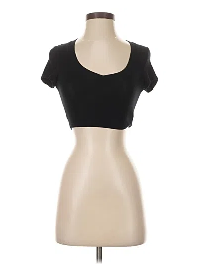 Pre-owned Shein Short Sleeve T-shirt In Black