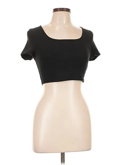 Pre-owned Shein Short Sleeve T-shirt In Black