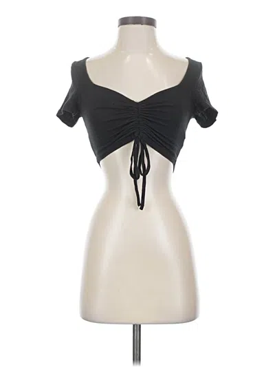 Pre-owned Shein Short Sleeve T-shirt In Black