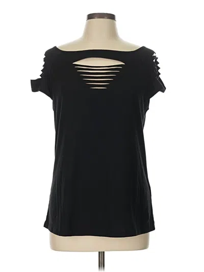 Pre-owned Shein Short Sleeve T-shirt In Black