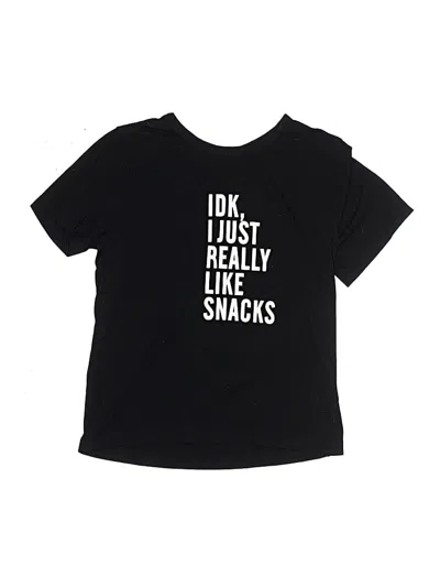 Pre-owned Shein Kids' Short Sleeve T-shirt In Black