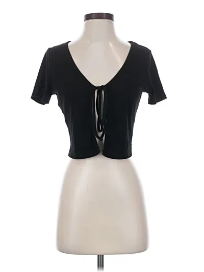 Pre-owned Shein Short Sleeve T-shirt In Black