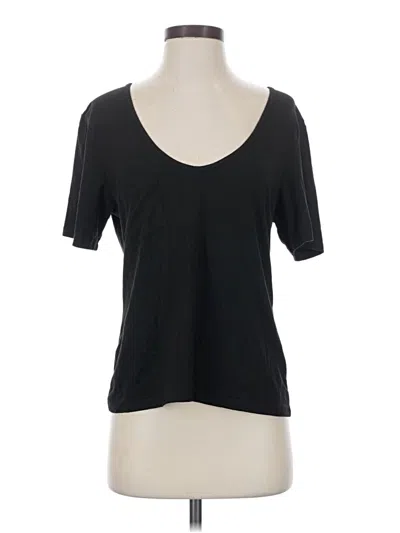 Pre-owned Shein Short Sleeve T-shirt In Black