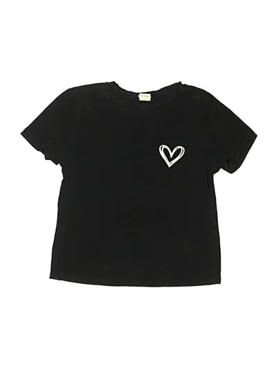 Pre-owned Shein Kids' Short Sleeve T-shirt In Black