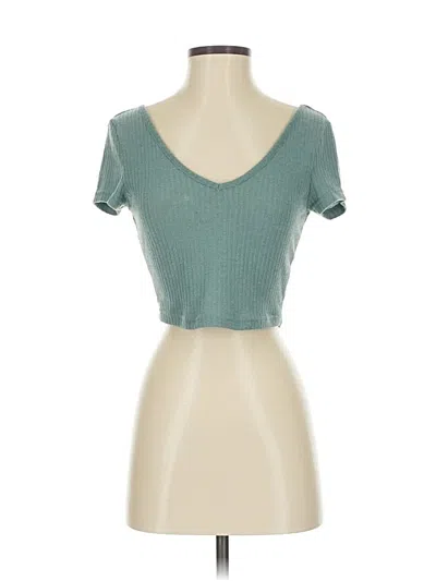 Pre-owned Shein Short Sleeve T-shirt In Blue