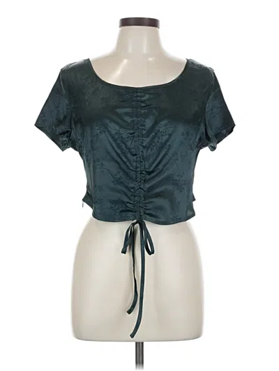 Pre-owned Shein Short Sleeve T-shirt In Blue