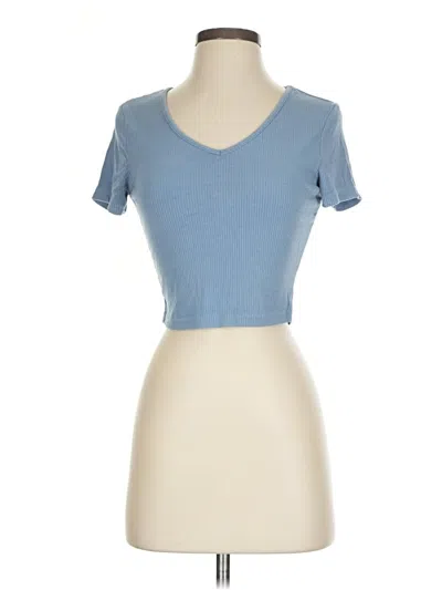 Pre-owned Shein Short Sleeve T-shirt In Blue