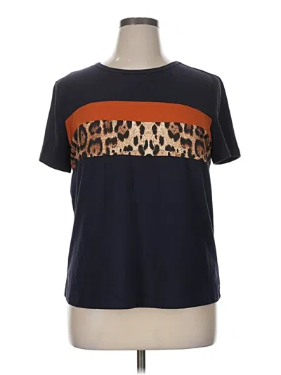 Pre-owned Shein Short Sleeve T-shirt In Blue