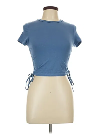 Pre-owned Shein Short Sleeve T-shirt In Blue
