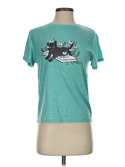 Pre-owned Shein Short Sleeve T-shirt In Blue