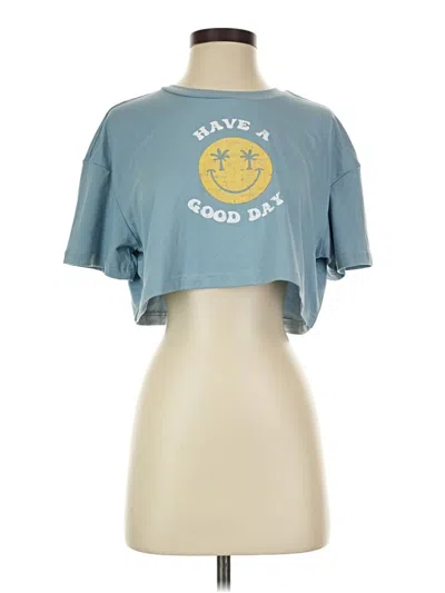 Pre-owned Shein Short Sleeve T-shirt In Blue
