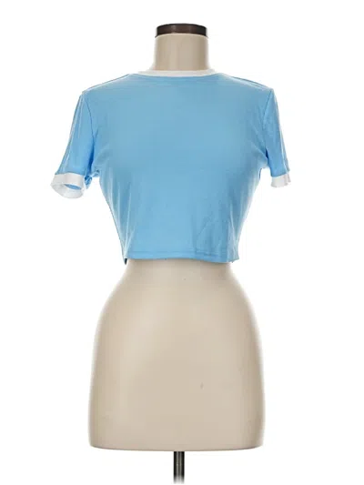 Pre-owned Shein Short Sleeve T-shirt In Blue