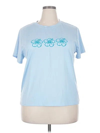 Pre-owned Shein Short Sleeve T-shirt In Blue
