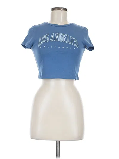 Pre-owned Shein Short Sleeve T-shirt In Blue