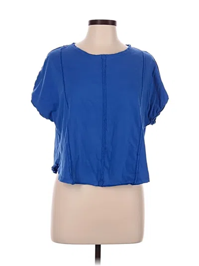 Pre-owned Shein Short Sleeve T-shirt In Blue