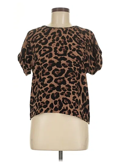 Pre-owned Shein Short Sleeve T-shirt In Brown