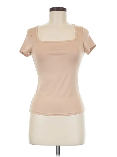 Pre-owned Shein Short Sleeve T-shirt In Brown
