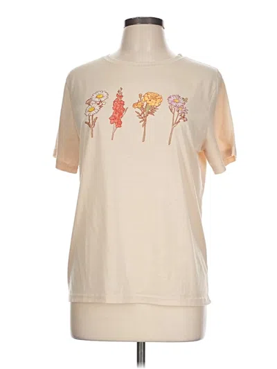 Pre-owned Shein Short Sleeve T-shirt In Brown
