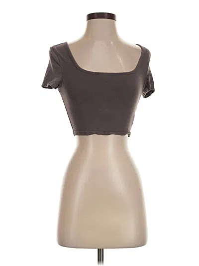 Pre-owned Shein Short Sleeve T-shirt In Brown