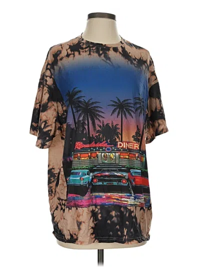 Pre-owned Shein Short Sleeve T-shirt In Brown
