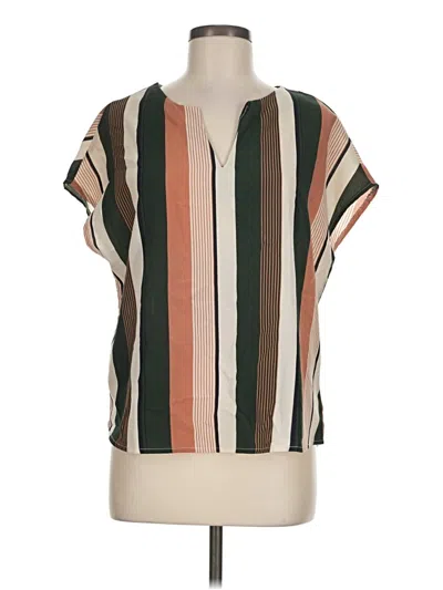 Pre-owned Shein Short Sleeve T-shirt In Brown