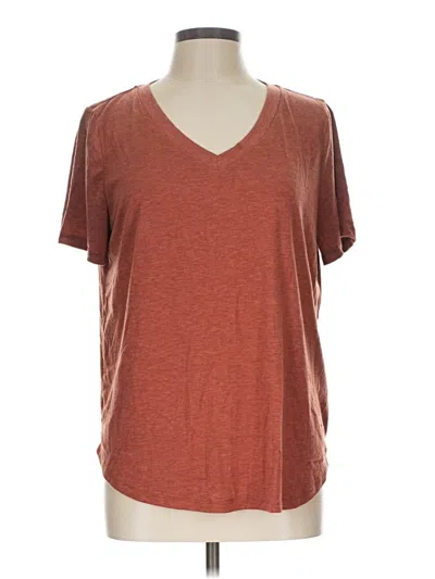 Pre-owned Shein Short Sleeve T-shirt In Brown