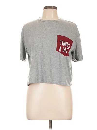 Pre-owned Shein Short Sleeve T-shirt In Gray