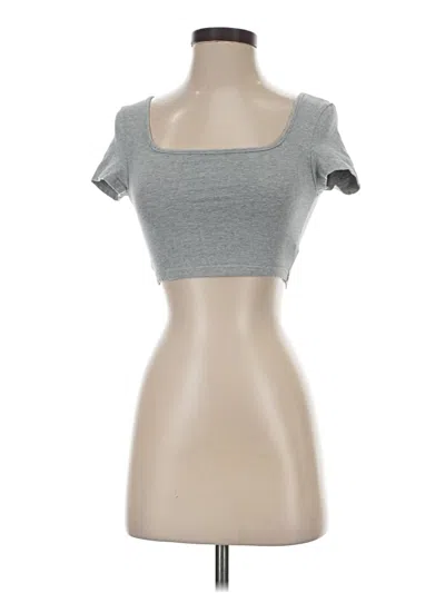 Pre-owned Shein Short Sleeve T-shirt In Gray