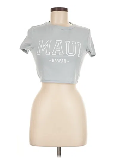 Pre-owned Shein Short Sleeve T-shirt In Gray