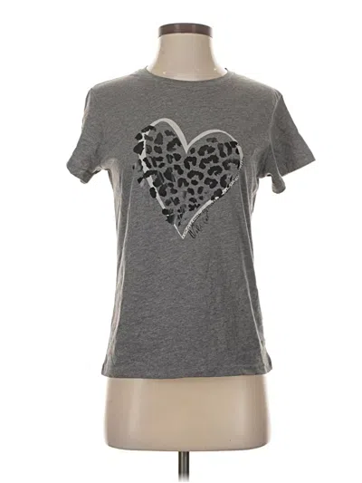 Pre-owned Shein Short Sleeve T-shirt In Gray