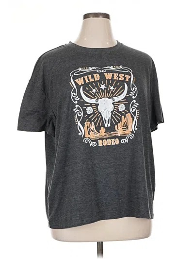 Pre-owned Shein Short Sleeve T-shirt In Gray