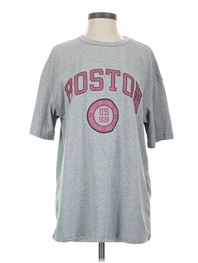 Pre-owned Shein Short Sleeve T-shirt In Gray