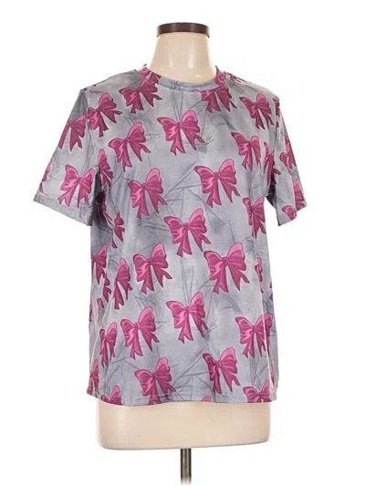 Pre-owned Shein Short Sleeve T-shirt In Gray