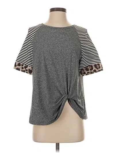 Pre-owned Shein Short Sleeve T-shirt In Gray