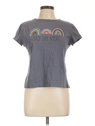 Pre-owned Shein Short Sleeve T-shirt In Gray