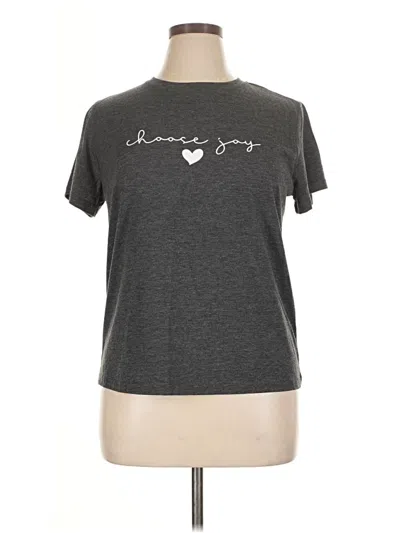 Pre-owned Shein Short Sleeve T-shirt In Gray
