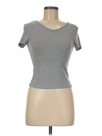 Pre-owned Shein Short Sleeve T-shirt In Gray