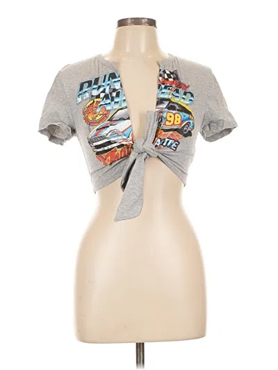 Pre-owned Shein Short Sleeve T-shirt In Gray