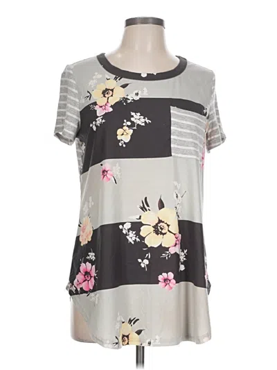 Pre-owned Shein Short Sleeve T-shirt In Gray