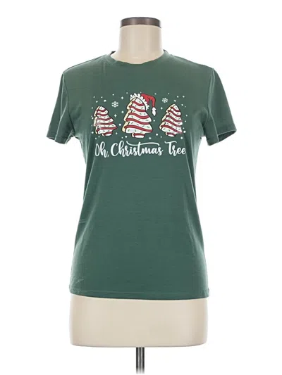 Pre-owned Shein Short Sleeve T-shirt In Green