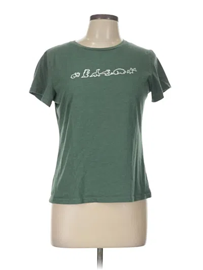 Pre-owned Shein Short Sleeve T-shirt In Green