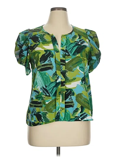 Pre-owned Shein Short Sleeve T-shirt In Green