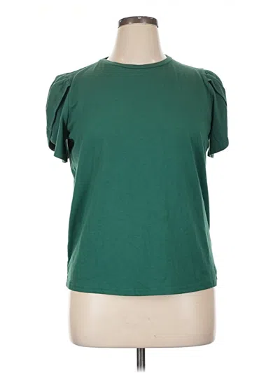 Pre-owned Shein Short Sleeve T-shirt In Green