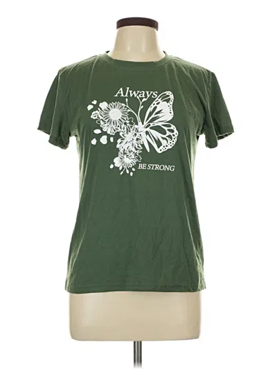 Pre-owned Shein Short Sleeve T-shirt In Green