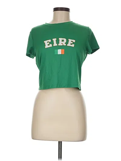 Pre-owned Shein Short Sleeve T-shirt In Green